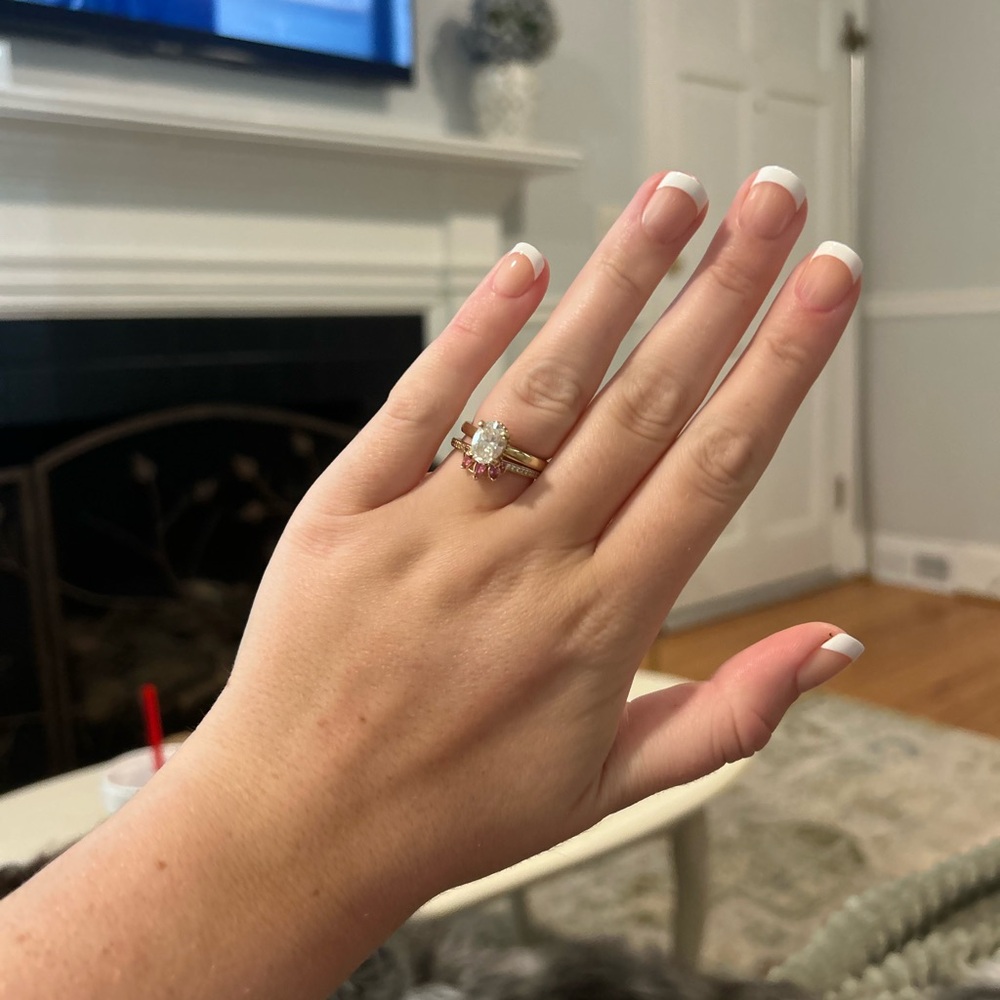 Lab diamond engagement ring